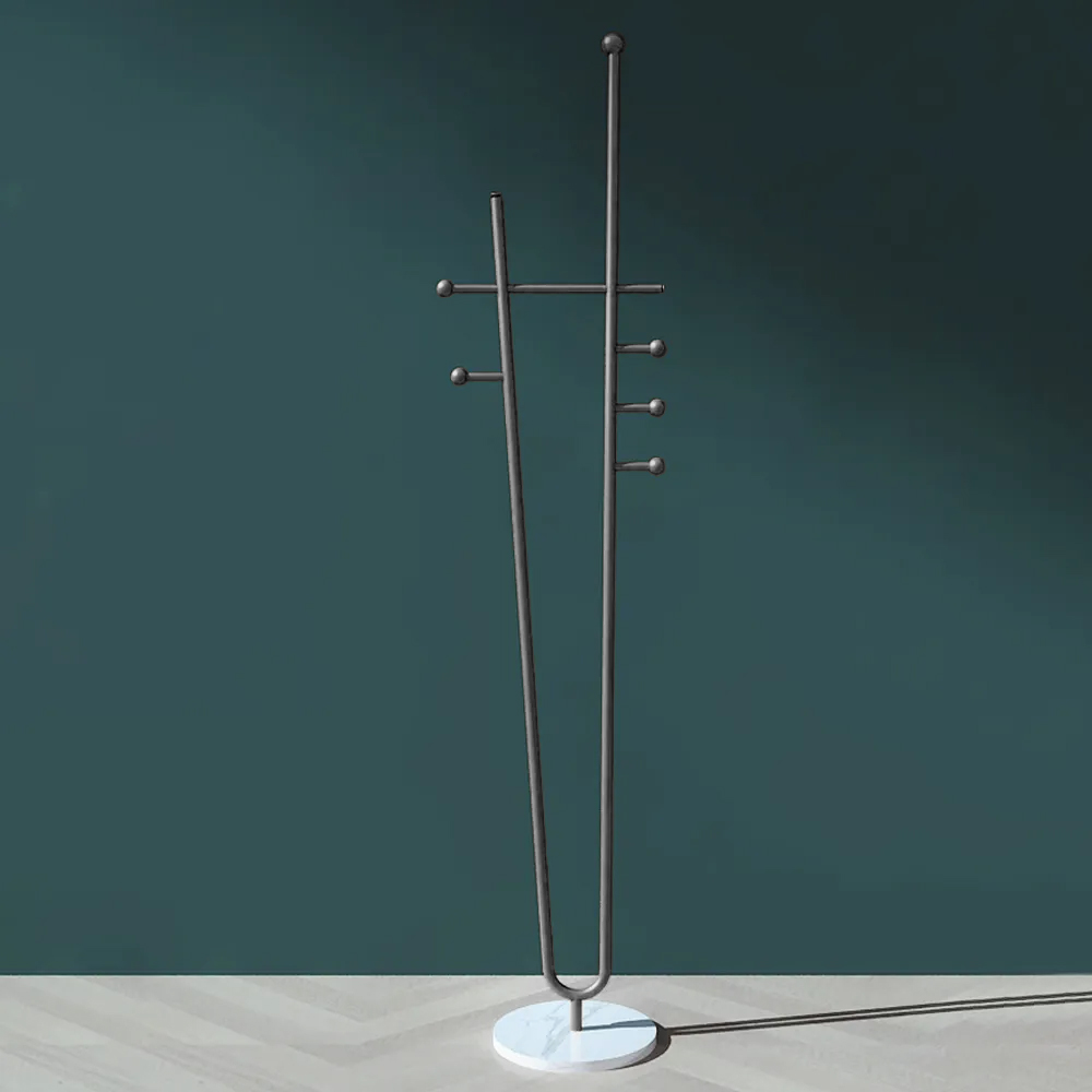 

70" Modern Geometry Coat Rack with Rail