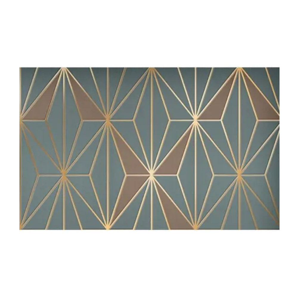 Papier peint géométrique métallisé Multicolore 10000 mm x 500 mm Rouleau de papier peint satiné