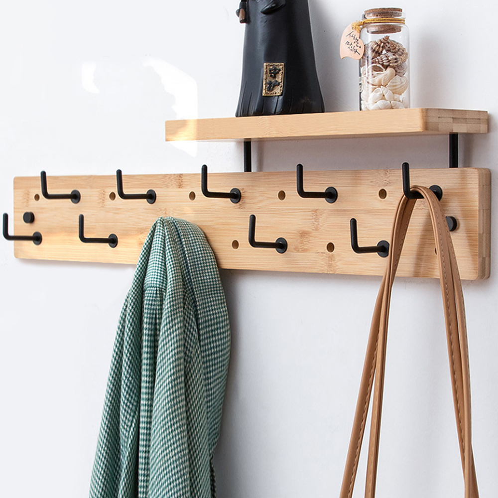 Modern Wall Mounted Coat Rack with Shlef and Hook