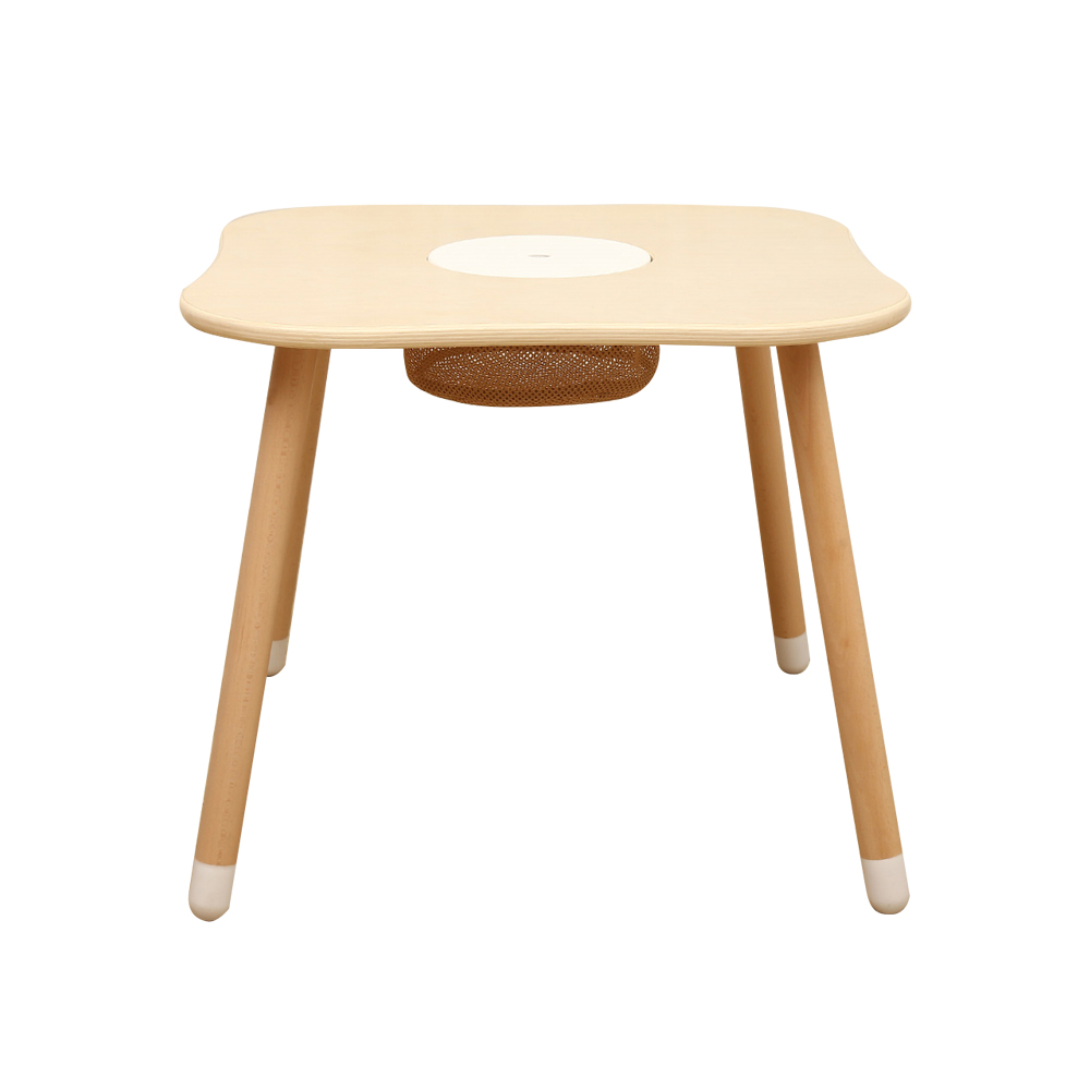 Muti-Function Solid Wood Kids Play Table with Storage A