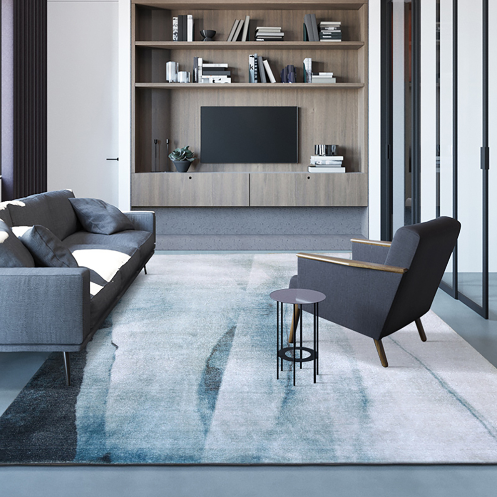 

10' x 13' Modern Rectangular Blue Area Rug