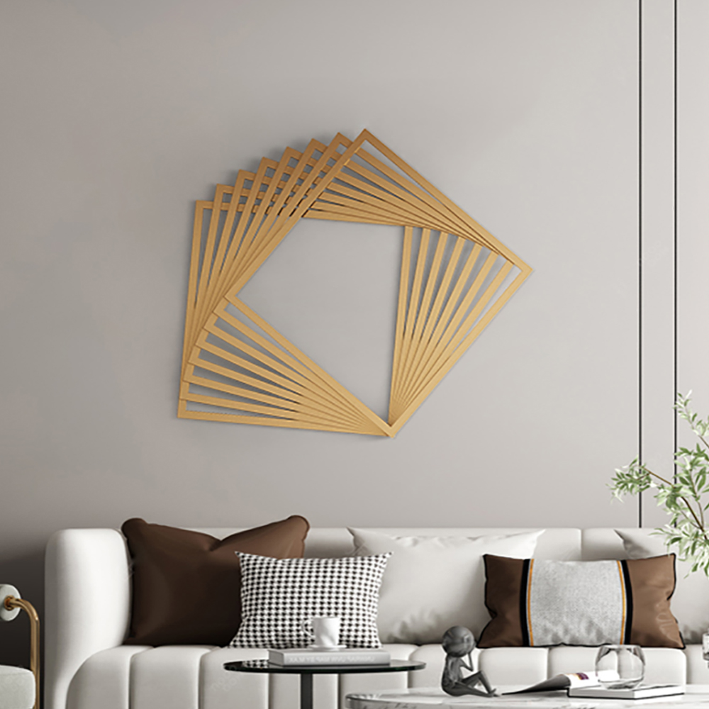 

Abstract 3D Metal Gold Wall Decor Modern Home Art