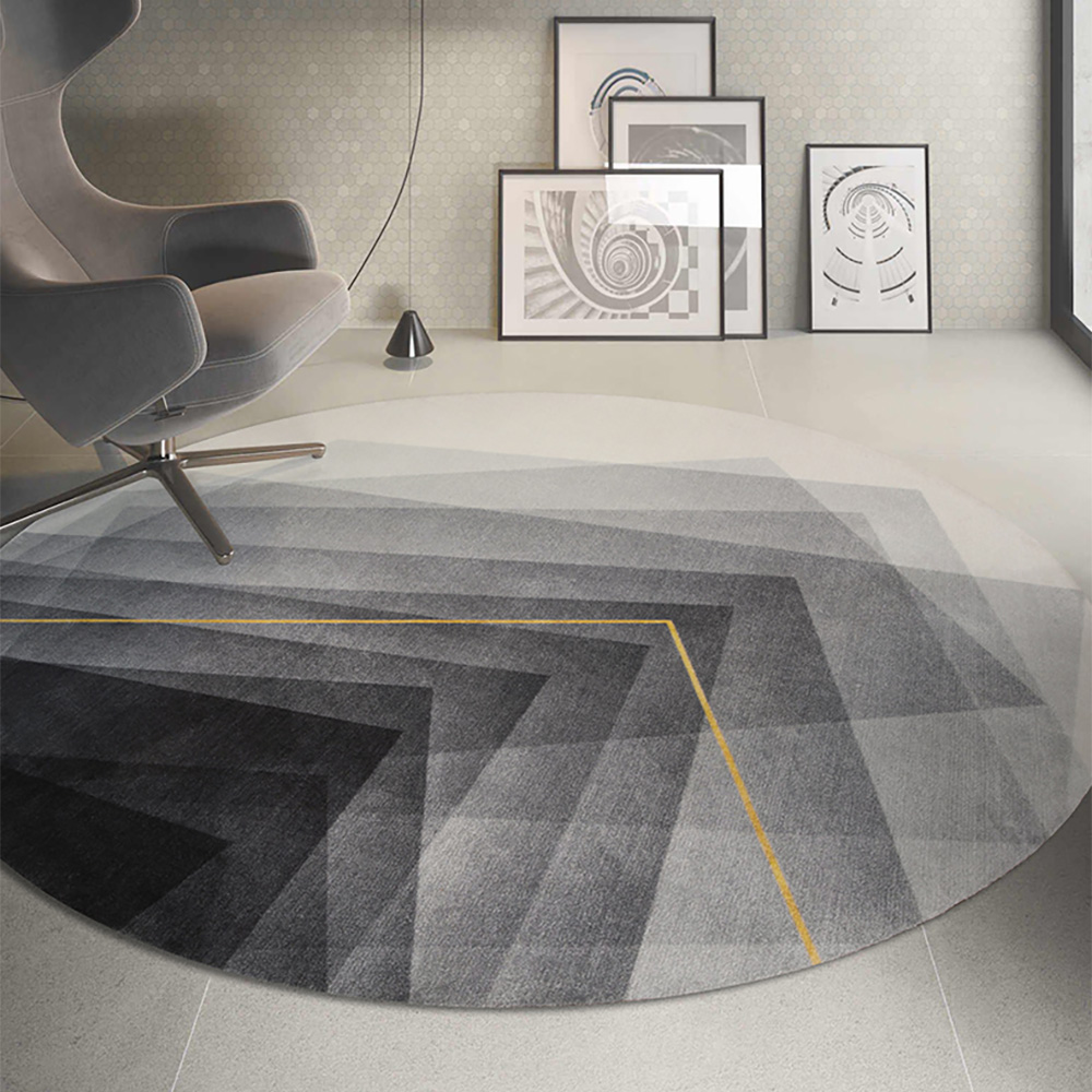 1530mm x 1530mm Modern Abstract Geometric Gradient Multi-Colour Area Rug