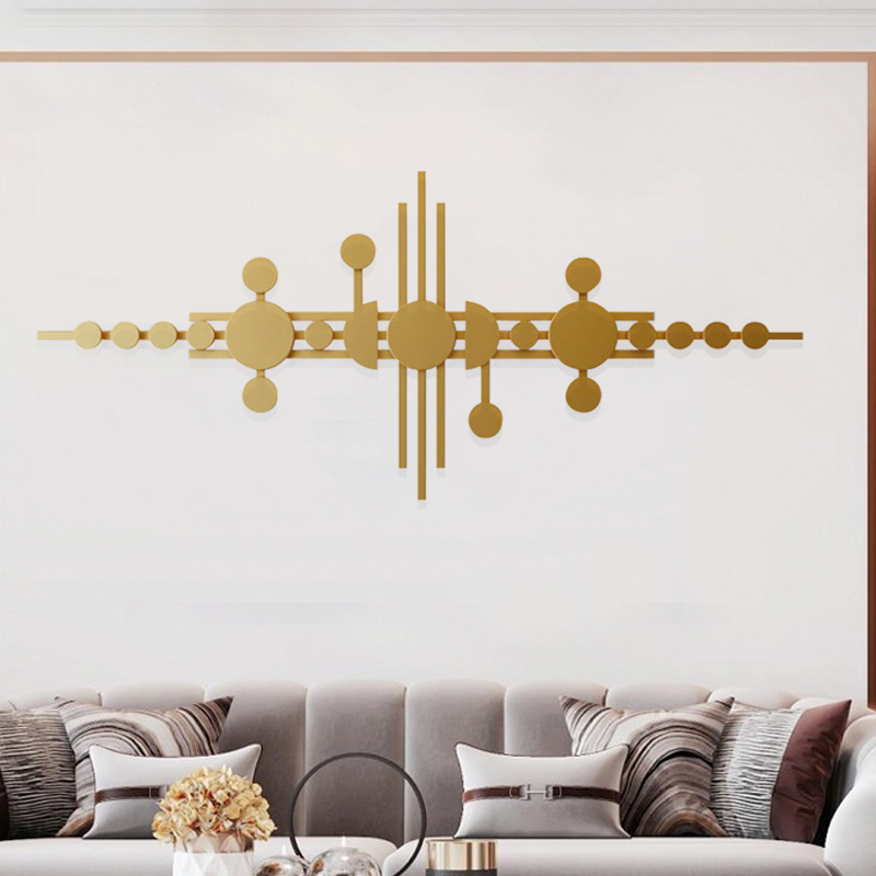 

Luxurious 3D Geometric Patterns Metal Wall Decor Gold Home Overlapping Art