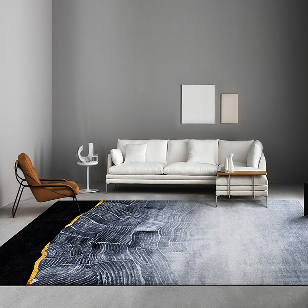 3000mm × 4000mm Contemprary Grey Artistic Geological Structure Designed ...