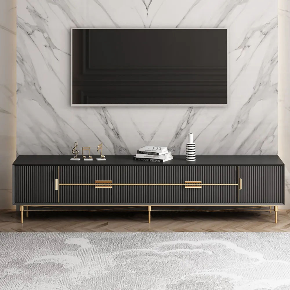 A black TV stand