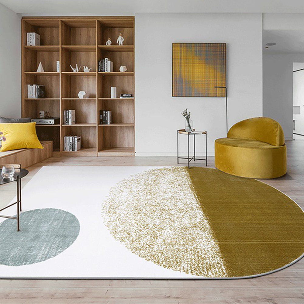 

6' x 9' Handmade Creative Irregular Green Area Rug
