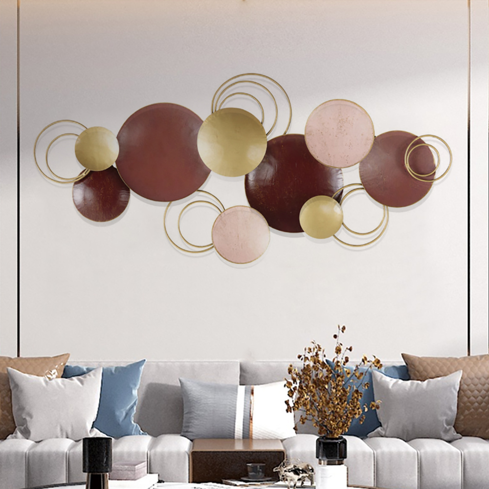 

Nordic Style Creative Geometric Round Metal Wall Decor
