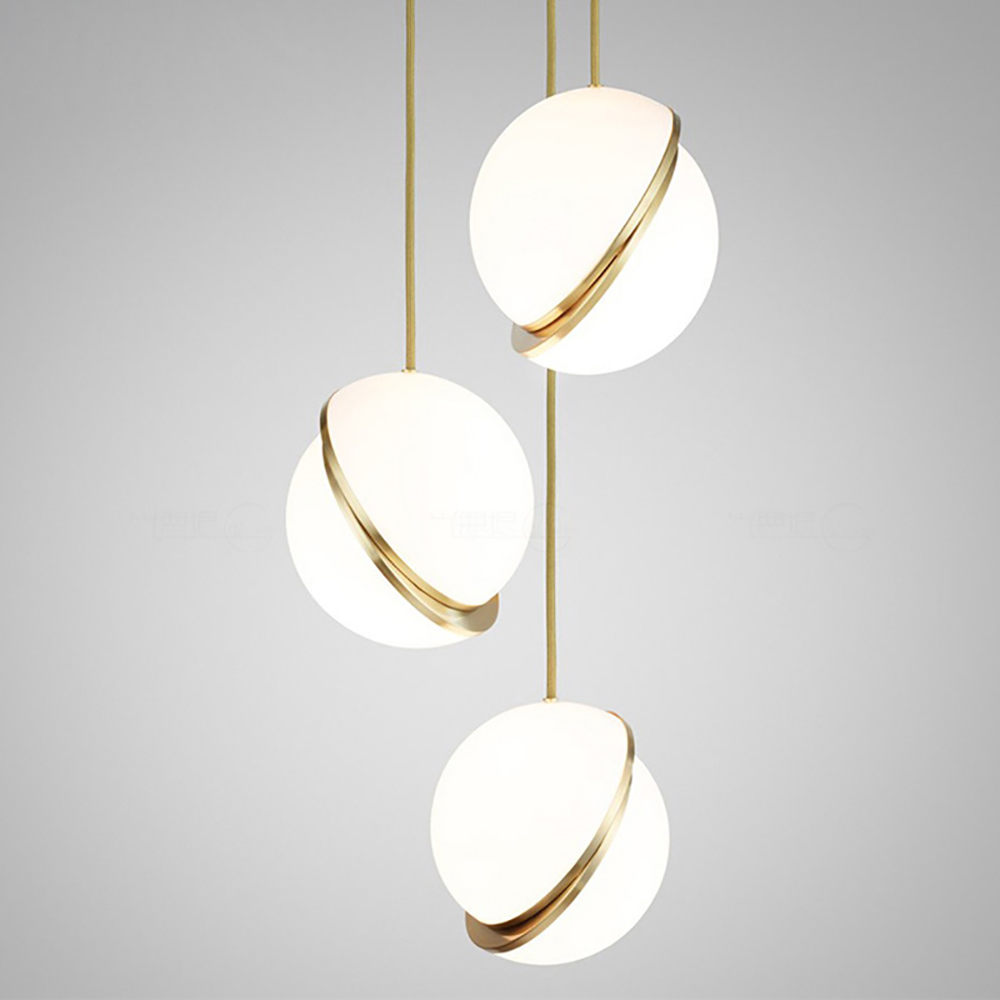 Nordic Modern 1-Light Pendant Light White Lampshade LED Lighting