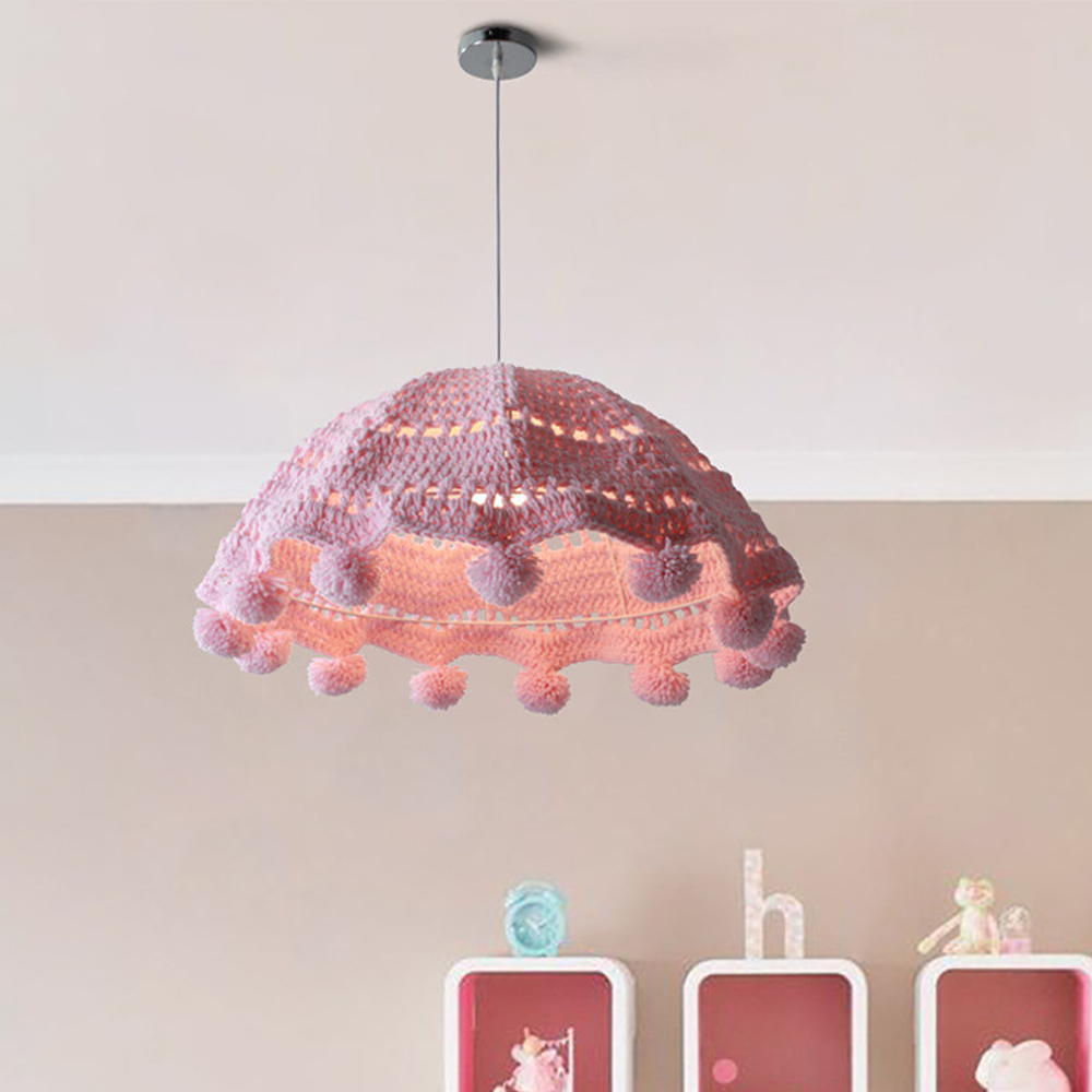 

Creative Arts Knitting Wool and Metal 1-Light Pendant Light Warm Light Color