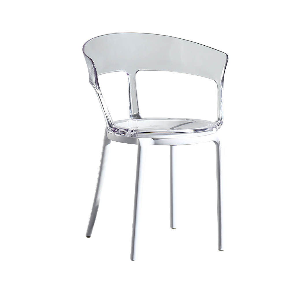 Modern Acrylic Dining Chair Clear Dining Table Chairs with Arms