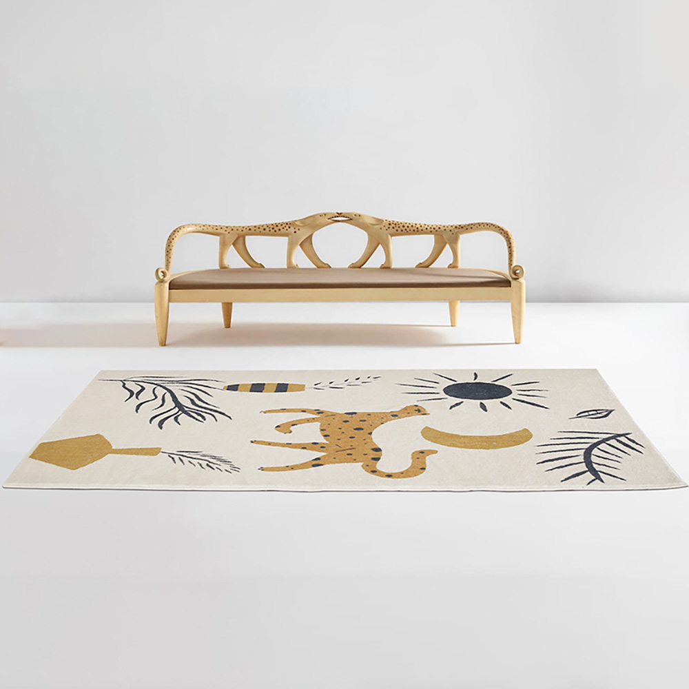 

10' x 13' Multi-purpose Creative Modern Retangular Beige Area Rug