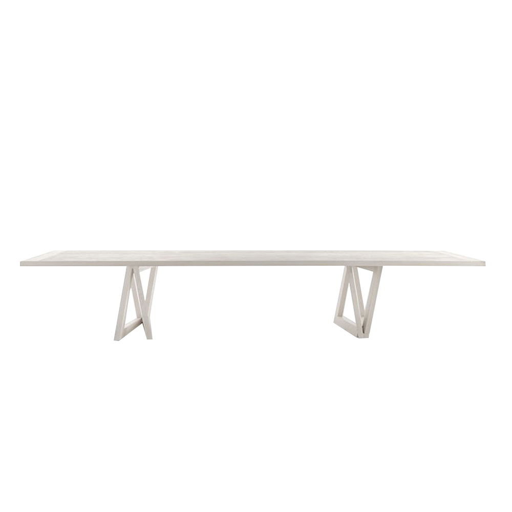 63" Rectangular Dining Table White Solid Wood Table Top Square Metal Base
