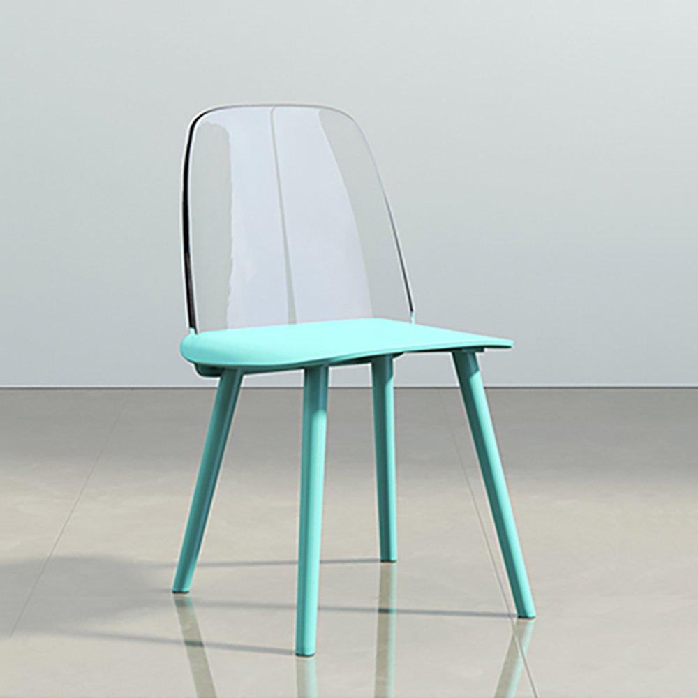 

Modern Green Dining Chair PP Plastic Side Chair Set of 2