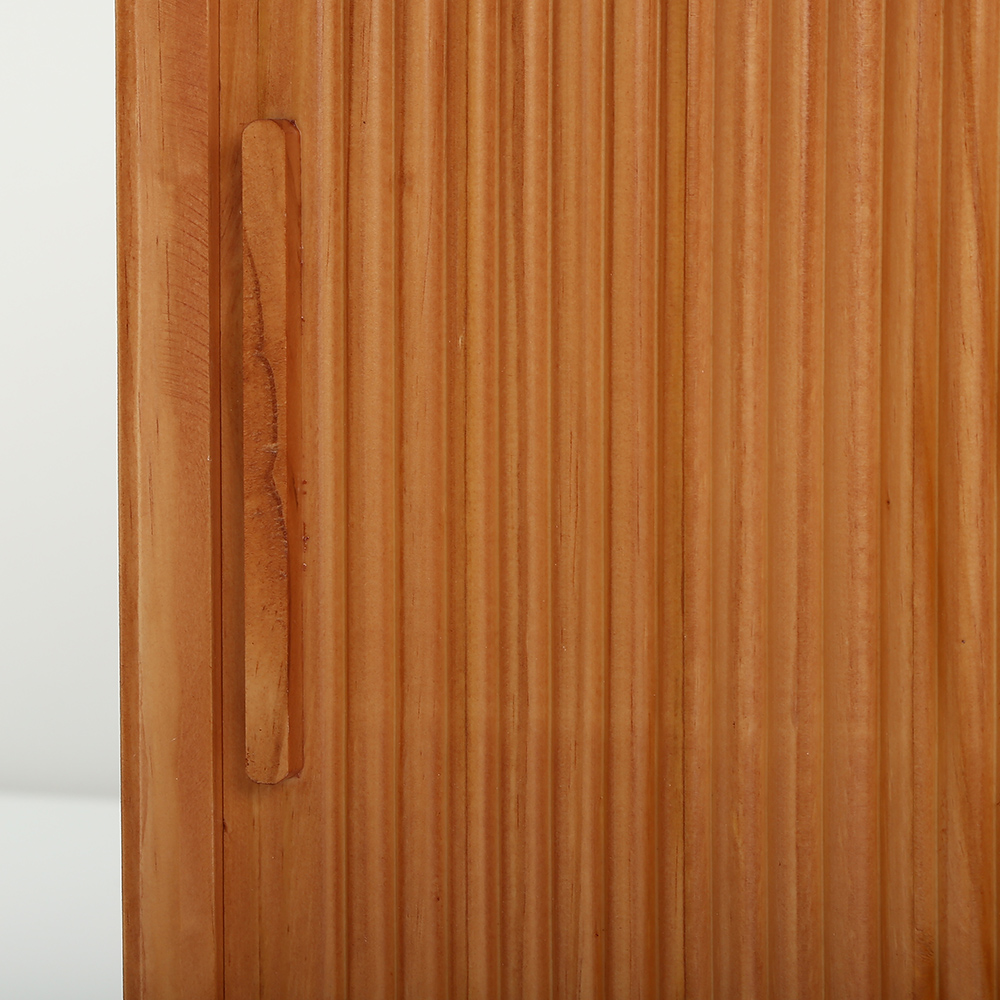 Banc de rangement rustique 39,4 « avec portes coulissantes de rangement étagère réglable en bois de pin naturel