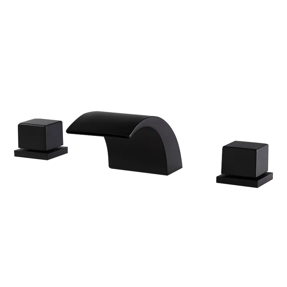 Victoria Modern Waterfall Widespread 2Handle Bathroom Sink Faucet