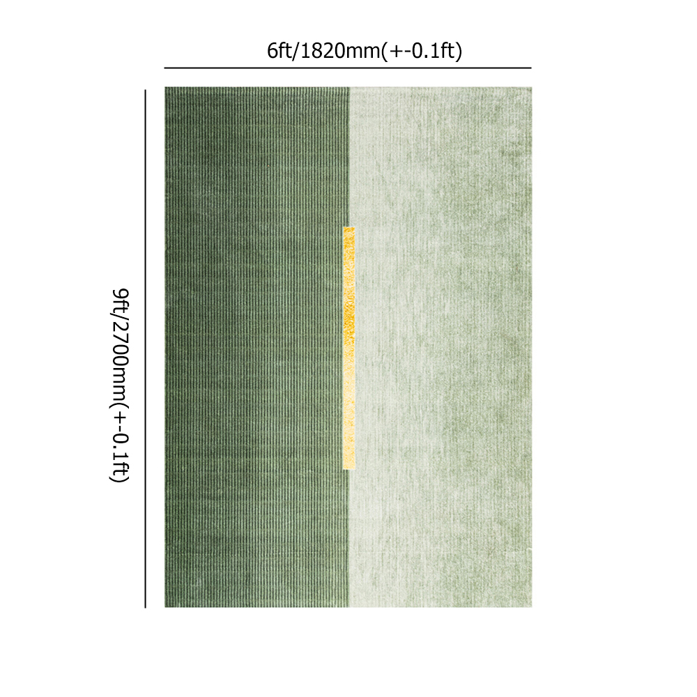 1530mm x 2430mm Rectangle Geomatric Contemporary Multipurpose Green Area Rug