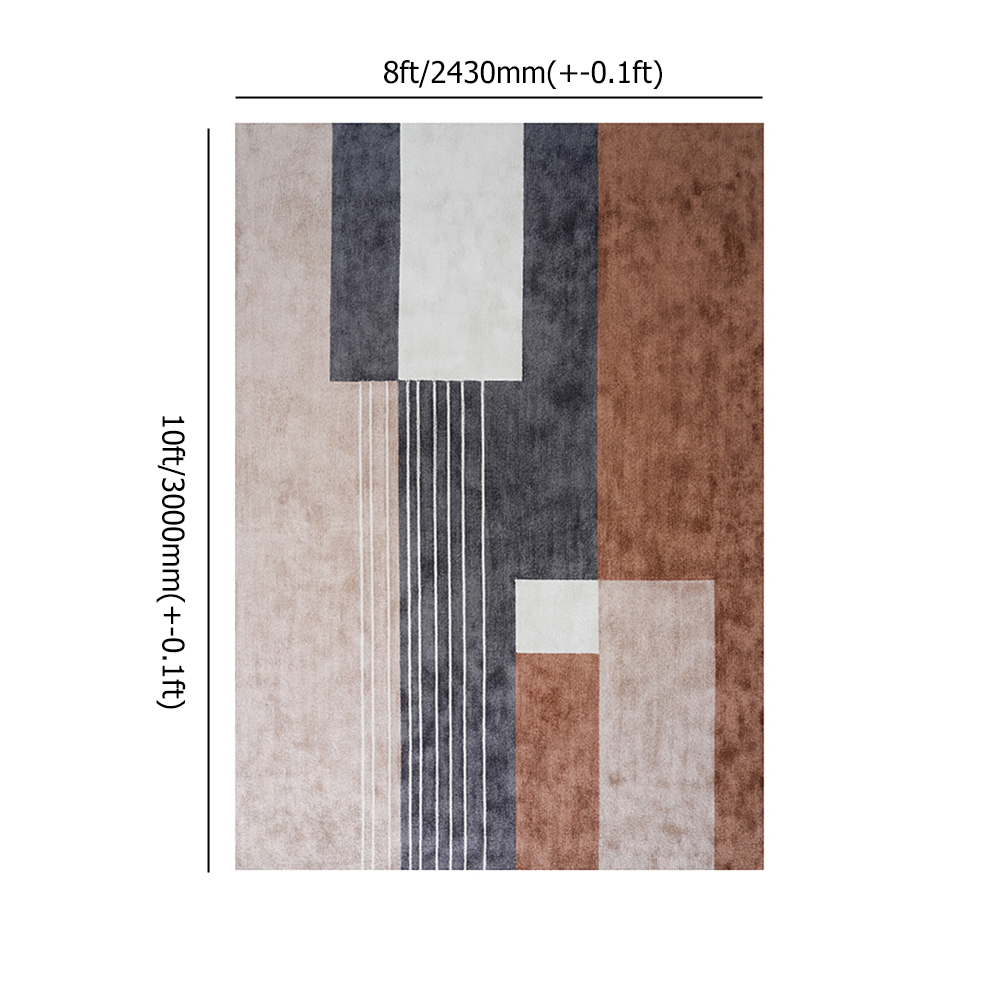 

6' x 9' Multipurpose Rectangular Contemporary Brown Area Rug