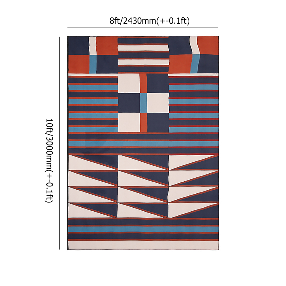

5' x 8' Rectangle Geomatric Contemporary Multipurpose Blue Area Rug