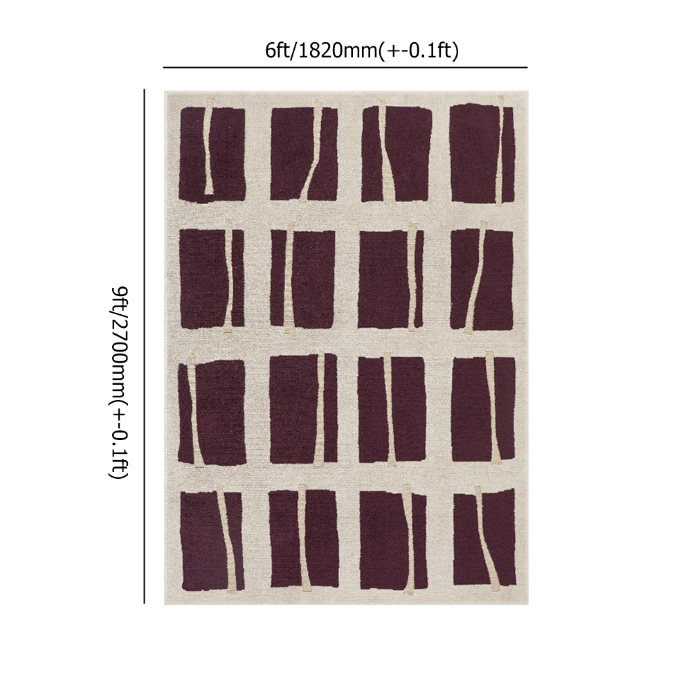 

6' x 9' Rectangular Contemporary Multipurpose Dark Purple Area Rug