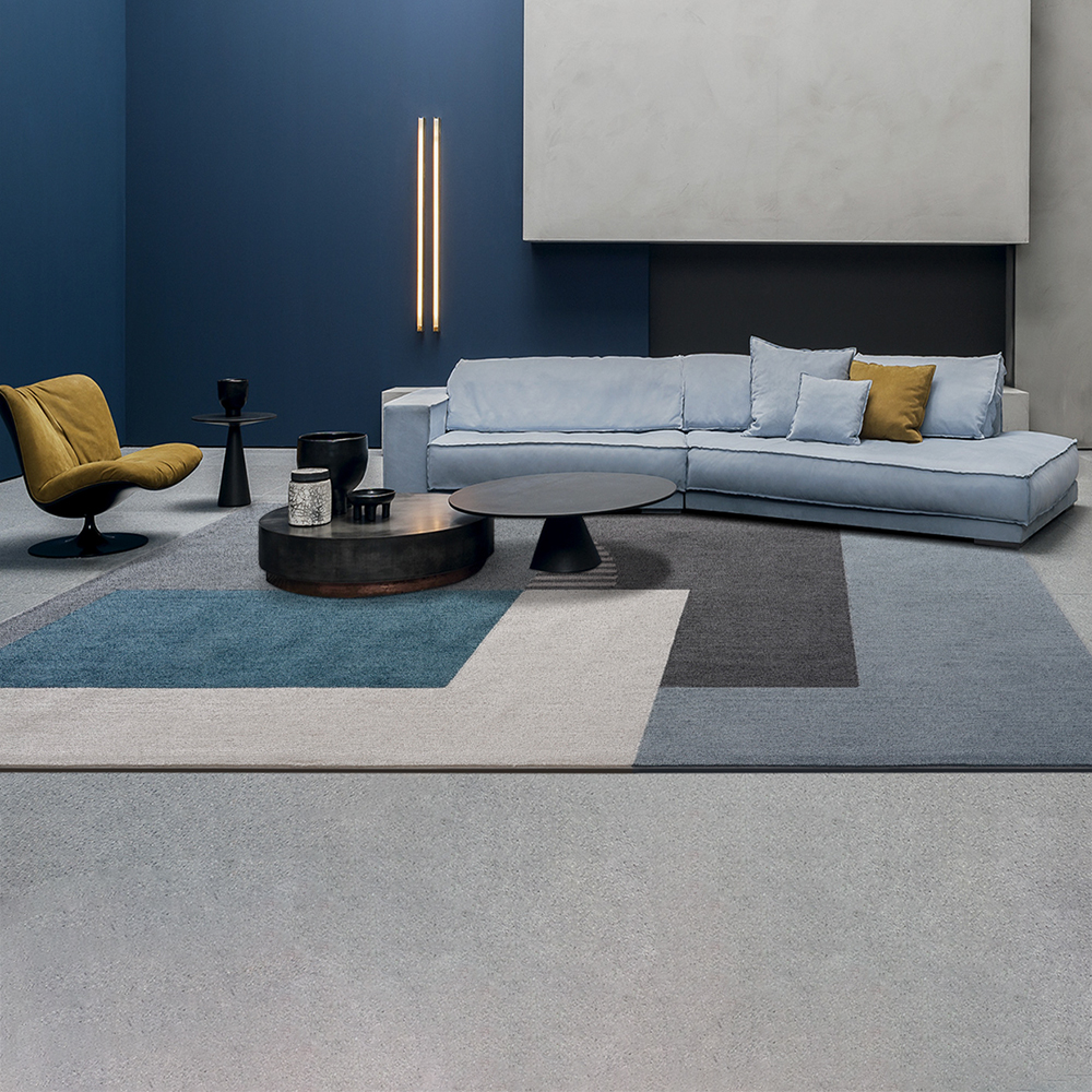 

8.7' x 12' Multipurpose Rectangular Contemporary Blue Area Rug