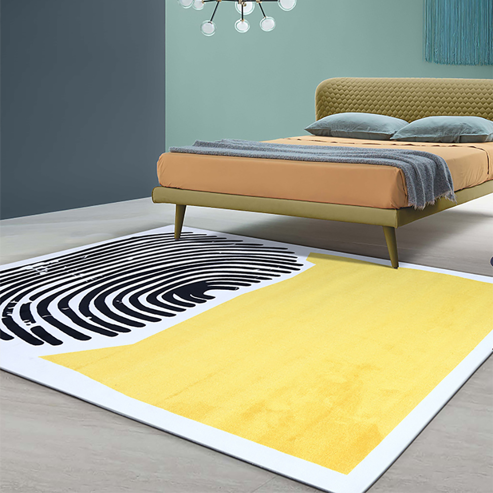 

8' x 10' Rectangular Contemporary Multipurpose Yellow & Black Area Rug