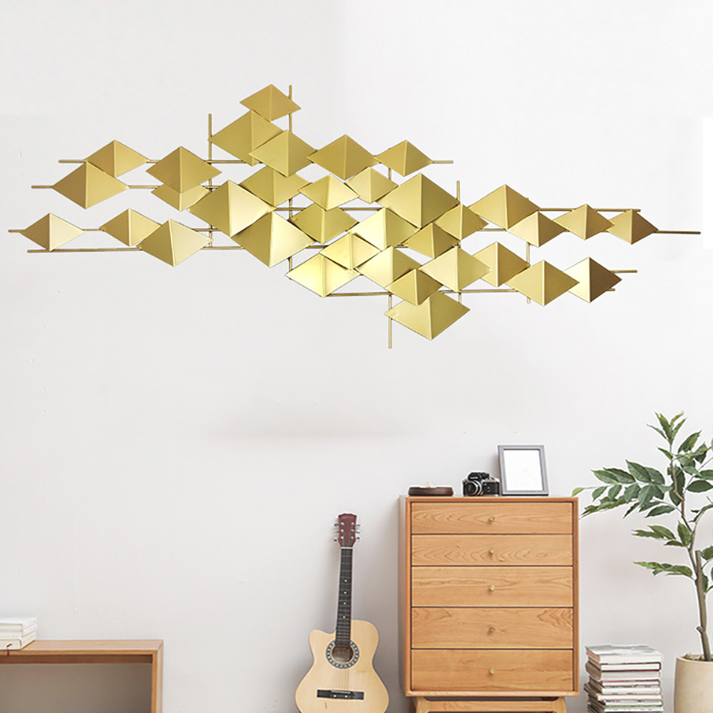 

Luxury Geometric Patterns Ornament Gold Metal Wall Decor Home Art