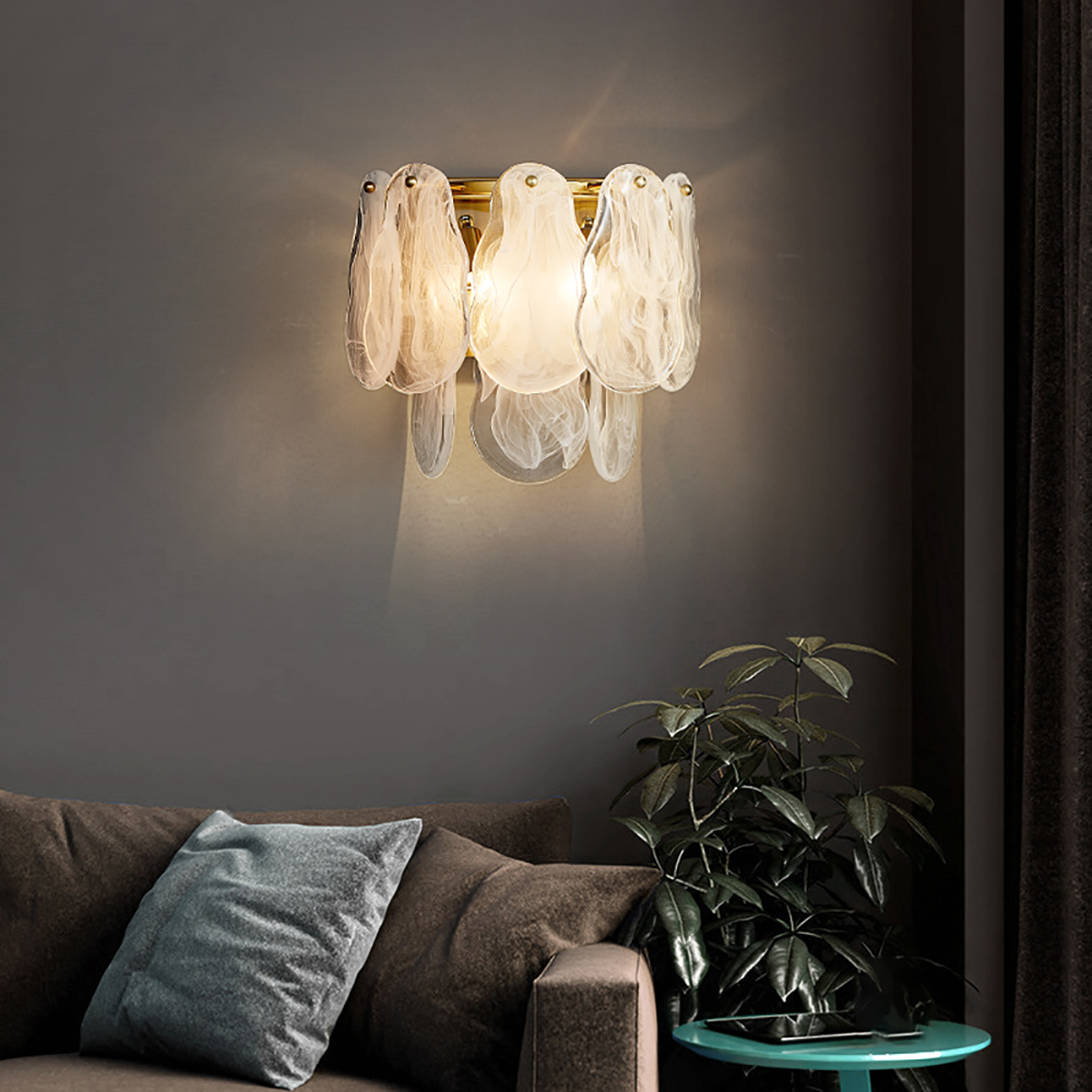 

Modern Creative Cloud Glass 2 Lights Wall Light Indoor Wall Sconce