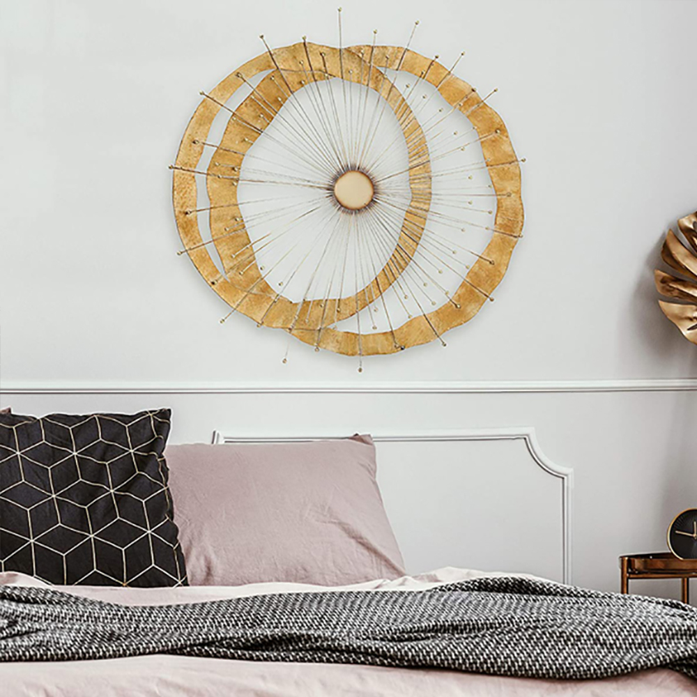 

Light Luxury Novelty Metal Wall Hanging Decor Gold Abstract Art