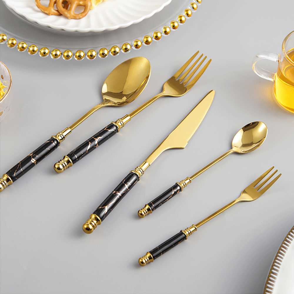 

60 Pieces Stainless Steel Flatware Set with Ceramic Coated Handle, Service for 12