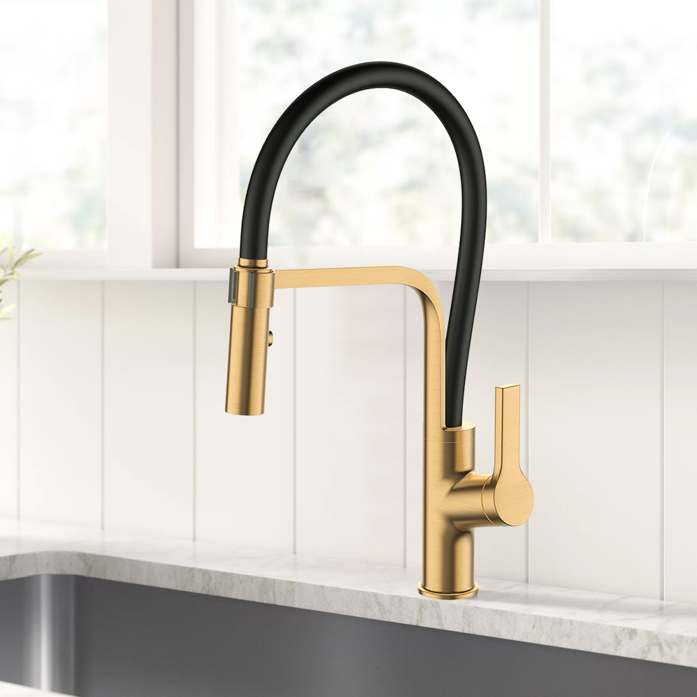 

Gold Single Handle Kitchen Sink Faucet Single Hole