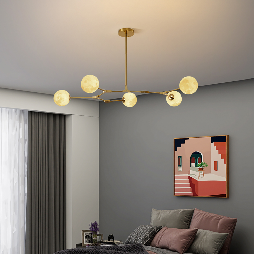 

7-Light Sputnik Modern Linear Island Light Moon Shape Light