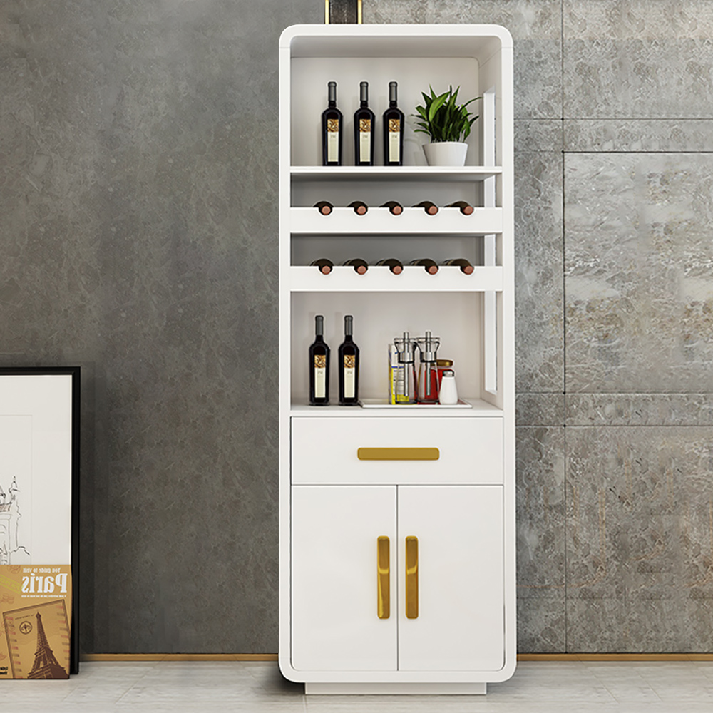 

Postmodern Standing Wine Cabinet with Drawers & Doors in White