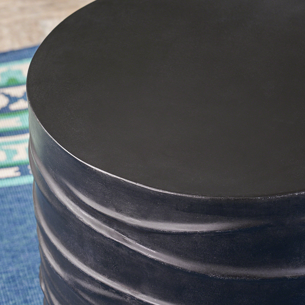 400mm Magnesium Oxide CylinderShape End Table Garden StoolHomary