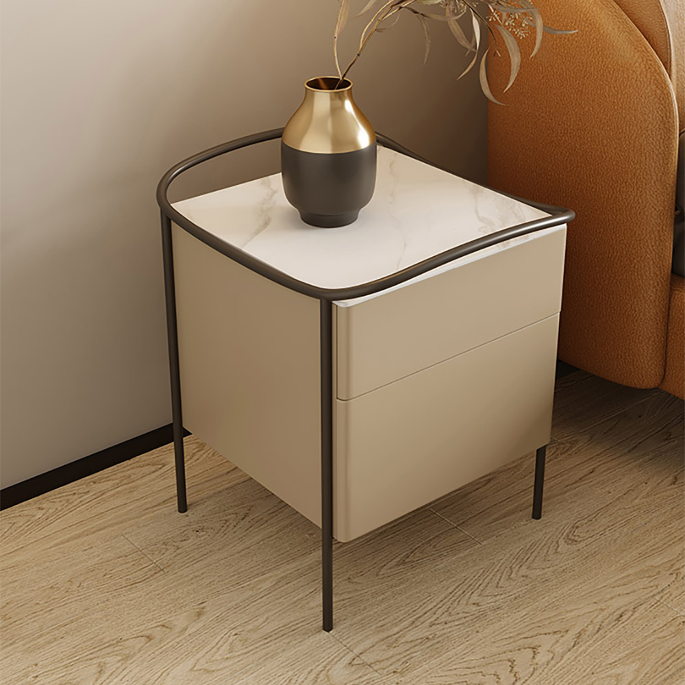 

Modern Chic Bedside Table with 2 Drawers Nightstand