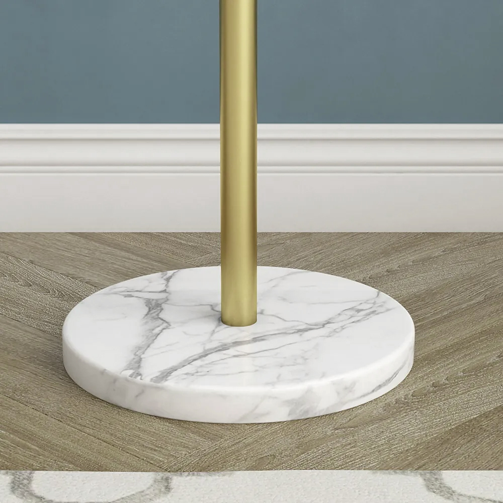 Marble Clothing Stand Gold with Hooks for Bedroom