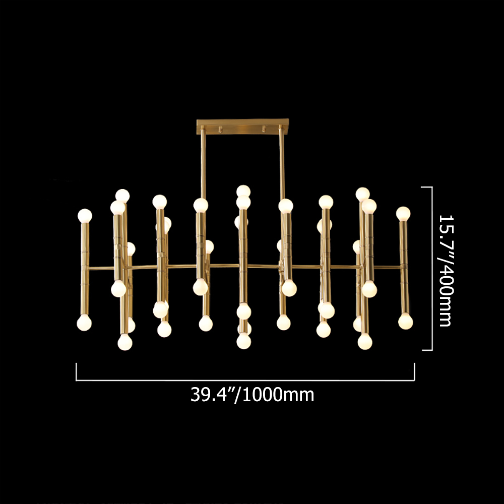 Unique 42-Light Royale Chandelier 40W Warm Light of Gold Electrophoresis