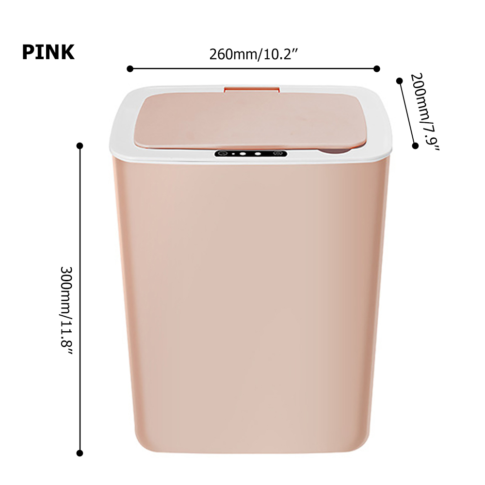 Pink Intelligent Touchless Sensor Trash Can with Odor-Absorbing Deodorizer Area