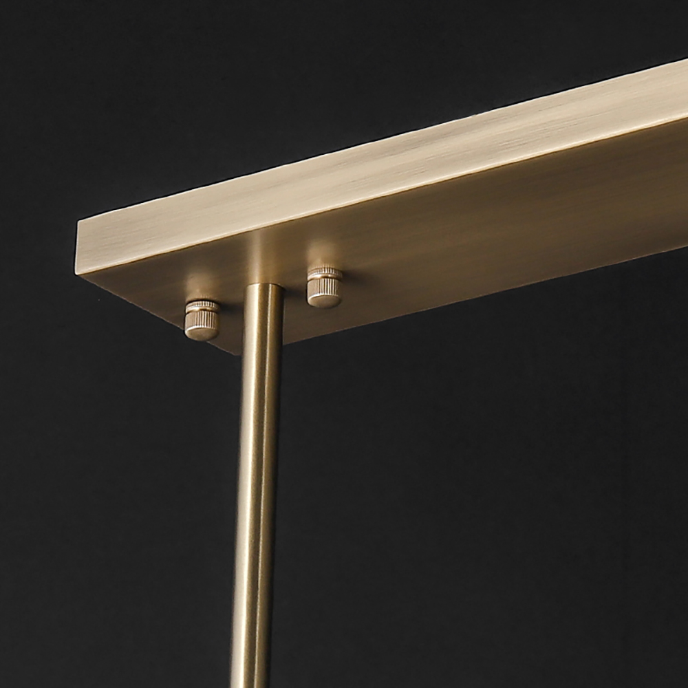 

Modern 6-Light Linear Kitchen Island Light with Double Row White Globe Shaped Lamps