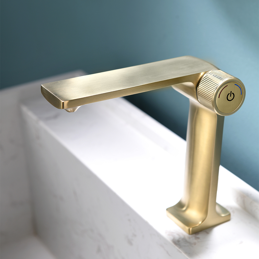 Monobloc Bathroom Basin Tap Solid Brass