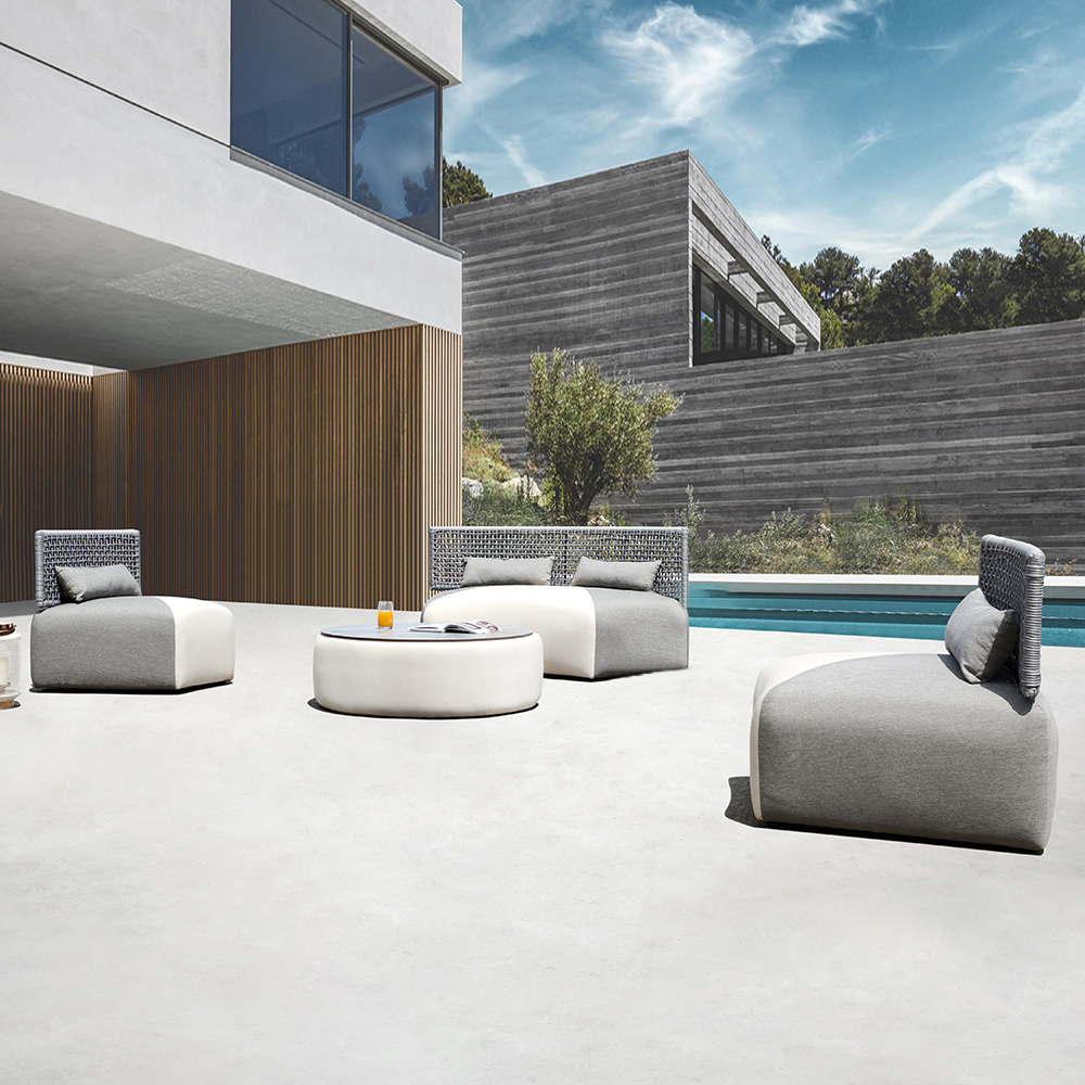 

Outdoor Patio Sofa Set of 4 with Toss Pillow & Outdoor Coffee Table
