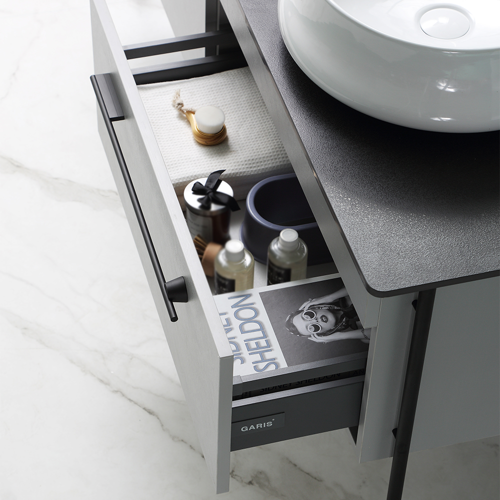 Contemporary Freestanding Bathroom Vanity Stone Top with Counter Sink