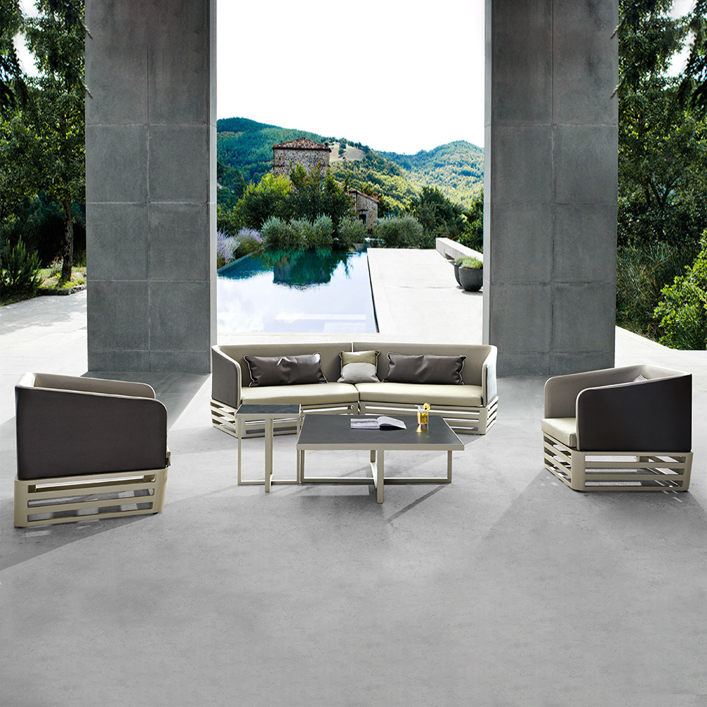 

Patio Conversation Set with Cushions 4 people Seat with Outdoor Coffee Table