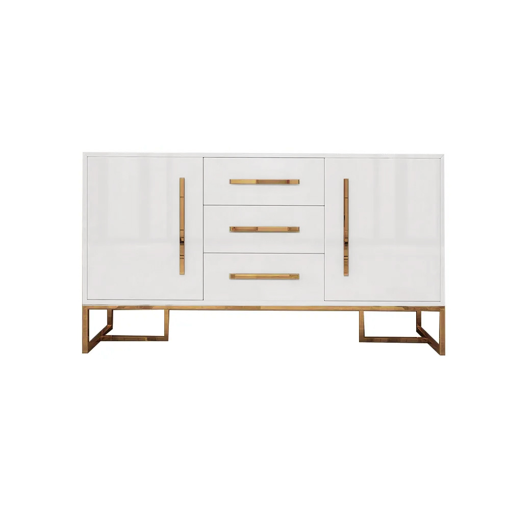 White Modern1500mm Wood Sideboard with Drawers Kitchen Buffet Cabinet