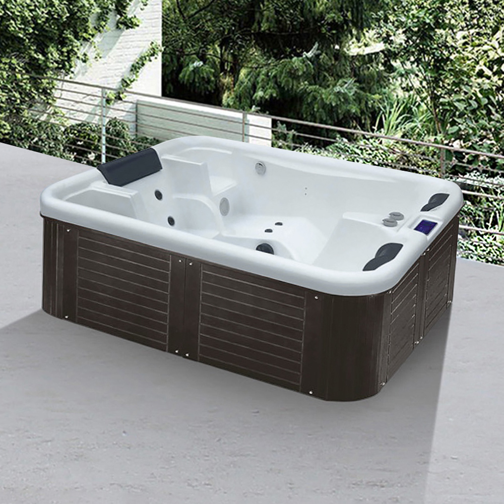 

79.1" Outdoor 3-Person 28-Jet Acrylic Rectangular Hot Tub with Ozonator