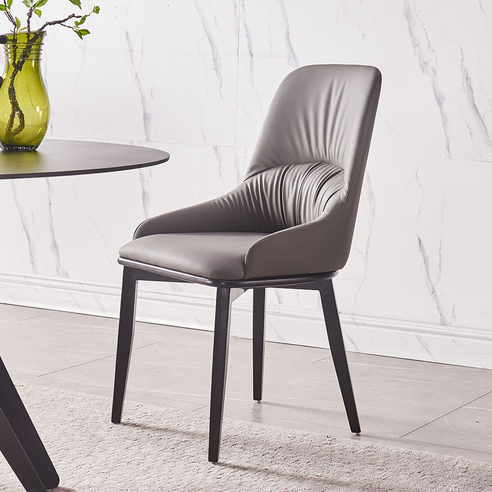 

Modern Upholstered Dark Gray Dining Chair Set of 2