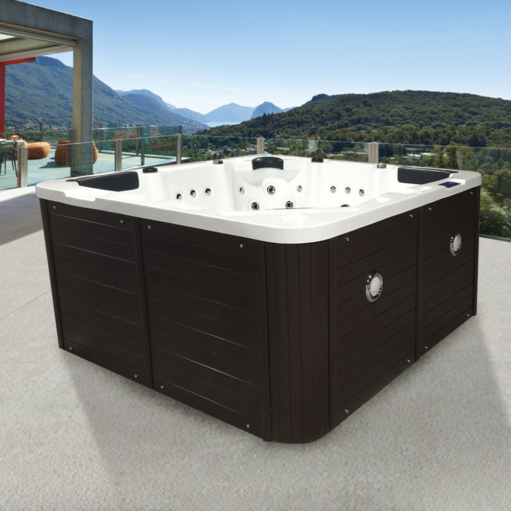 78.7" Square Outdoor Acrylic Hot Tub 49-jet Suitable For 5 Person