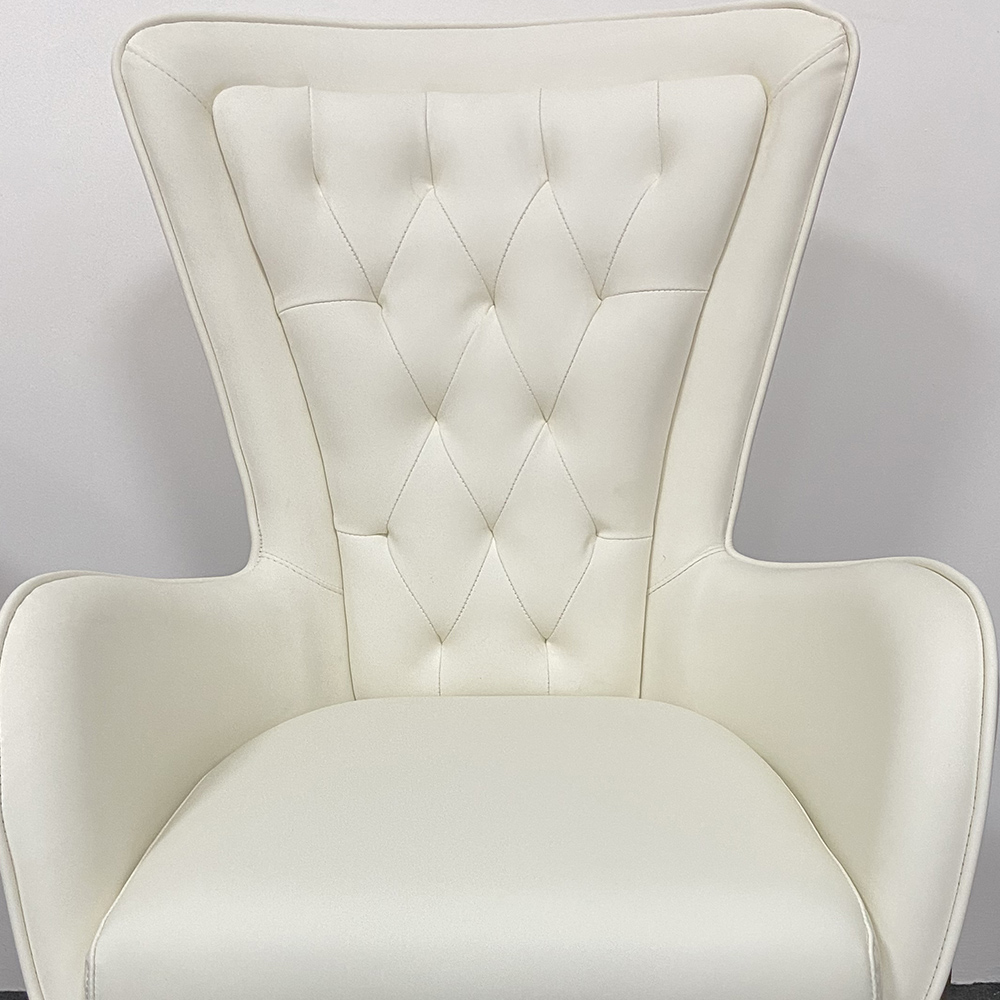 Mid-century Accent Chair Tufted Upholstered Accent Chair in Gold