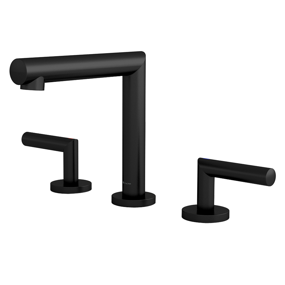 Permost Geometric Widespread Bathroom Sink Faucet Solid Brass Bathroom Remodel Homary UK