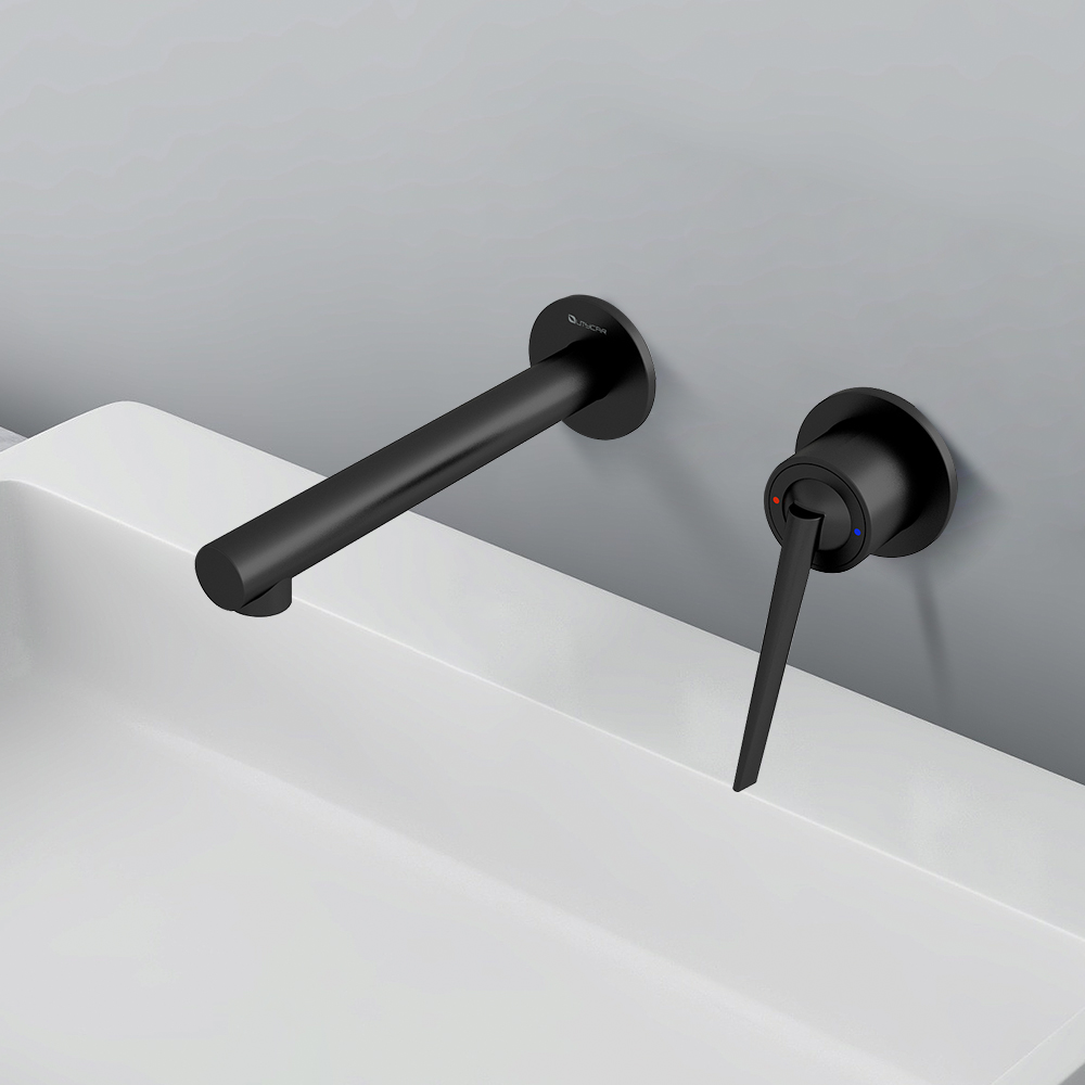 

Wall Mounted Bathroom Sink Faucet Solid Brass Single Handle